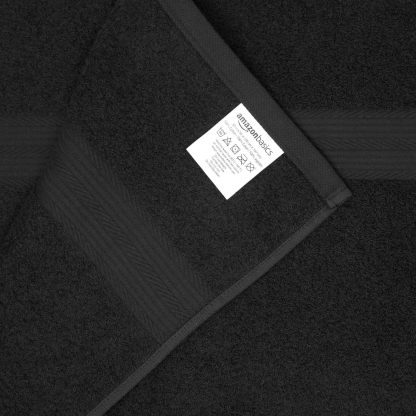 Fade-Resistant Cotton Washcloth - 12-Pack, Black