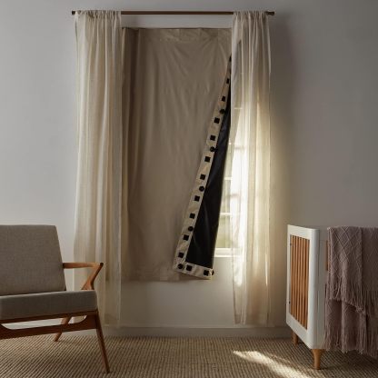 Portable Window Blackout Shades with Suction Cups, Moon and Stars Design, 78 x 50 Inch, 1 Pack