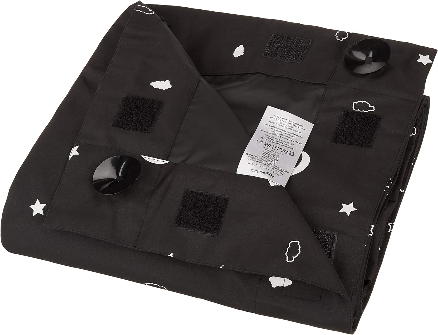 Portable Window Blackout Shades with Suction Cups, Moon and Stars Design, 78 x 50 Inch, 1 Pack