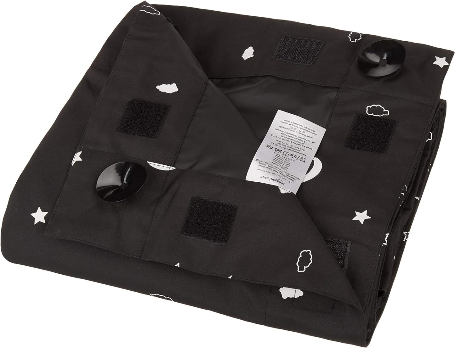 Portable Window Blackout Shades with Suction Cups, Moon and Stars Design, 78 x 50 Inch, 1 Pack