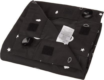 Portable Window Blackout Shades with Suction Cups, Moon and Stars Design, 78 x 50 Inch, 1 Pack