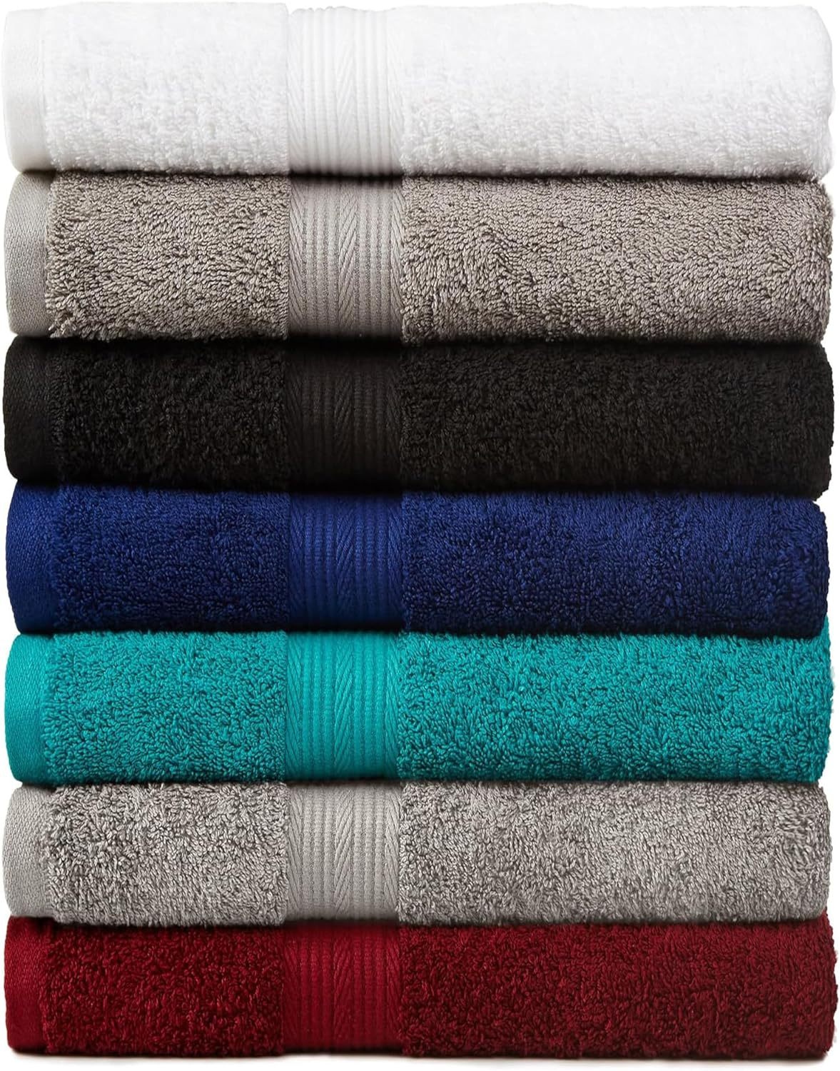 Fade-Resistant Cotton Washcloth - 12-Pack, Black