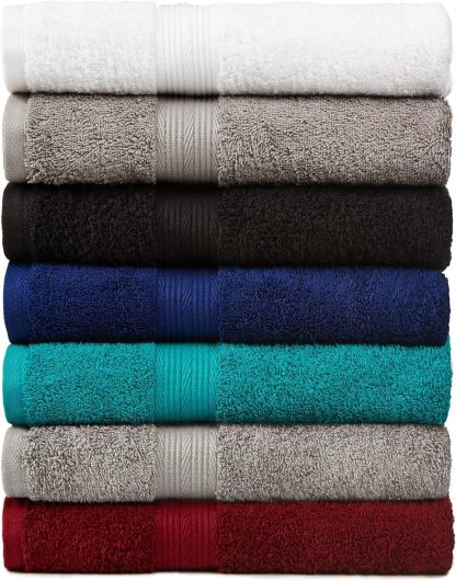 Fade-Resistant Cotton Washcloth - 12-Pack, Black