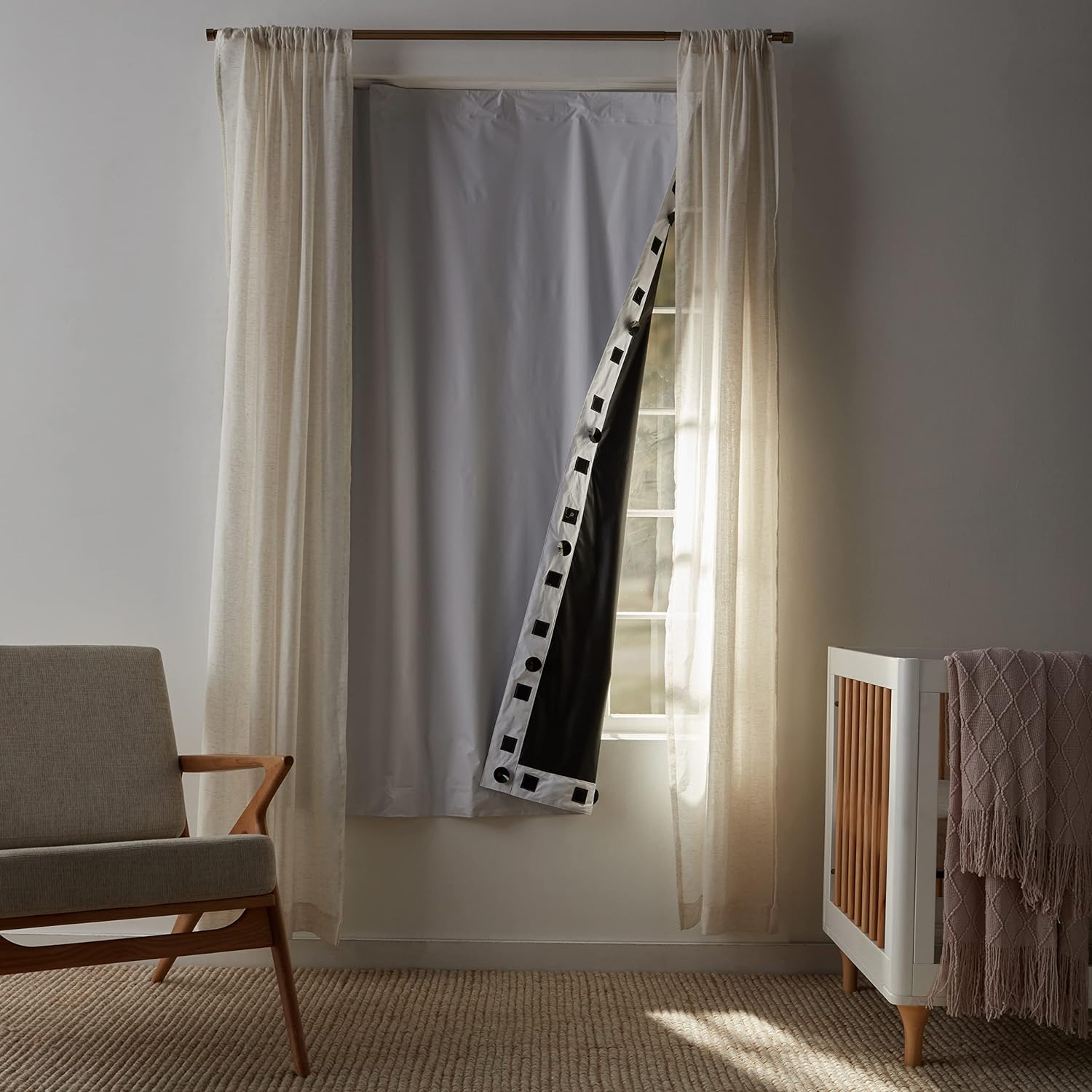 Portable Window Blackout Shades with Suction Cups, Moon and Stars Design, 78 x 50 Inch, 1 Pack