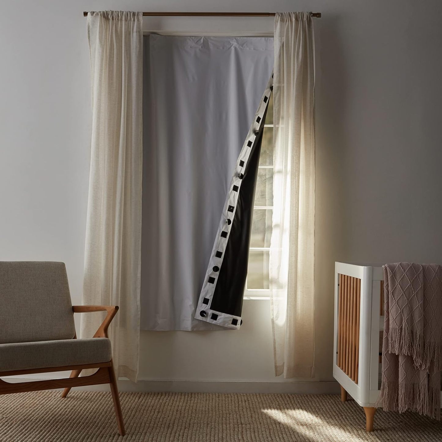 Portable Window Blackout Shades with Suction Cups, Moon and Stars Design, 78 x 50 Inch, 1 Pack