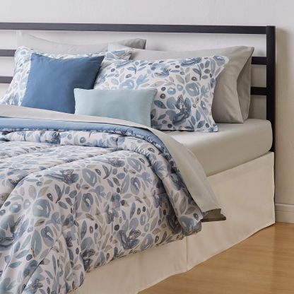 10-Piece Comforter Bedding Set, Full / Queen, Sea Foam Medallion, Microfiber, Ultra-Soft