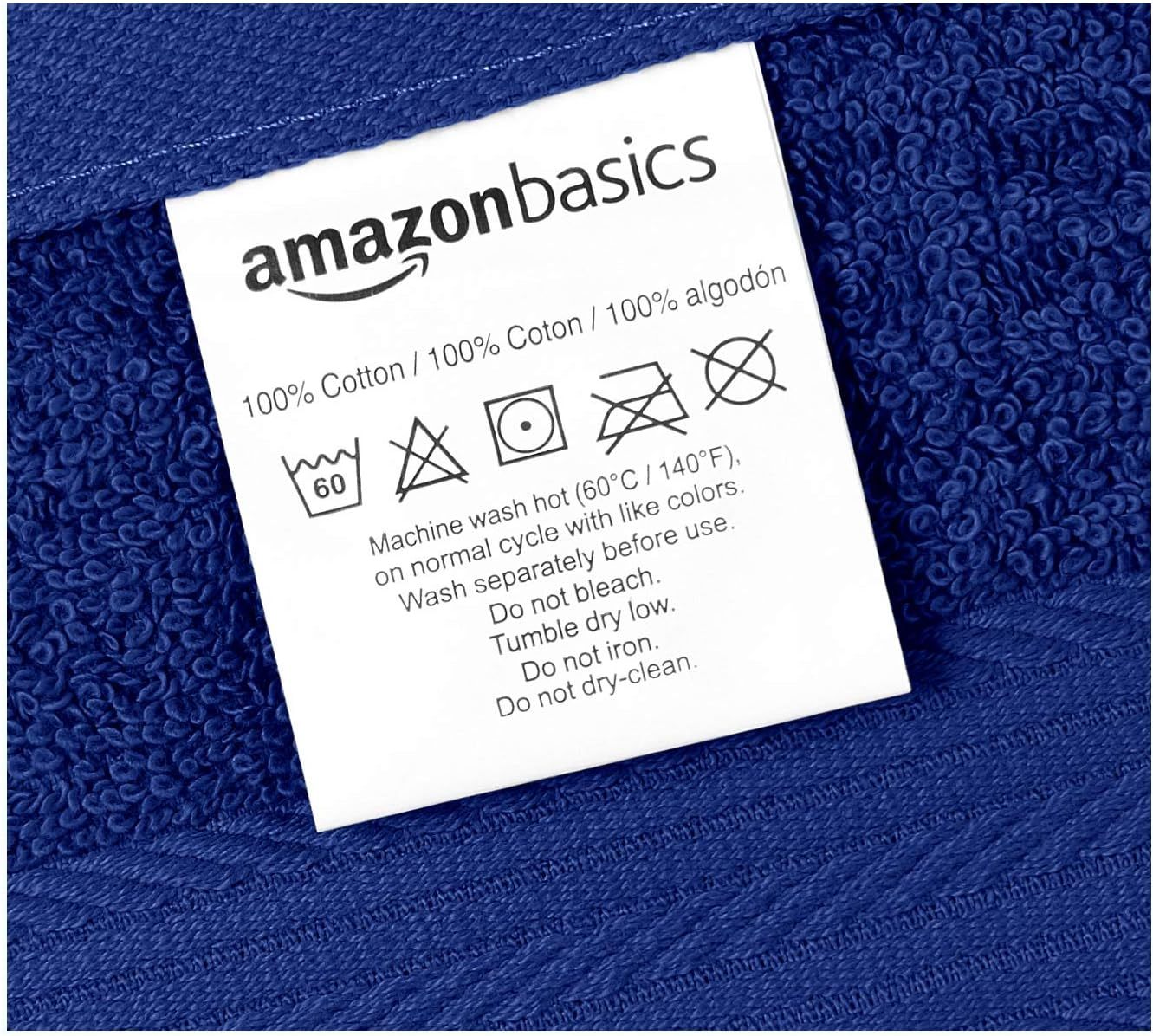 Fade-Resistant Cotton Washcloth - 12-Pack, Black
