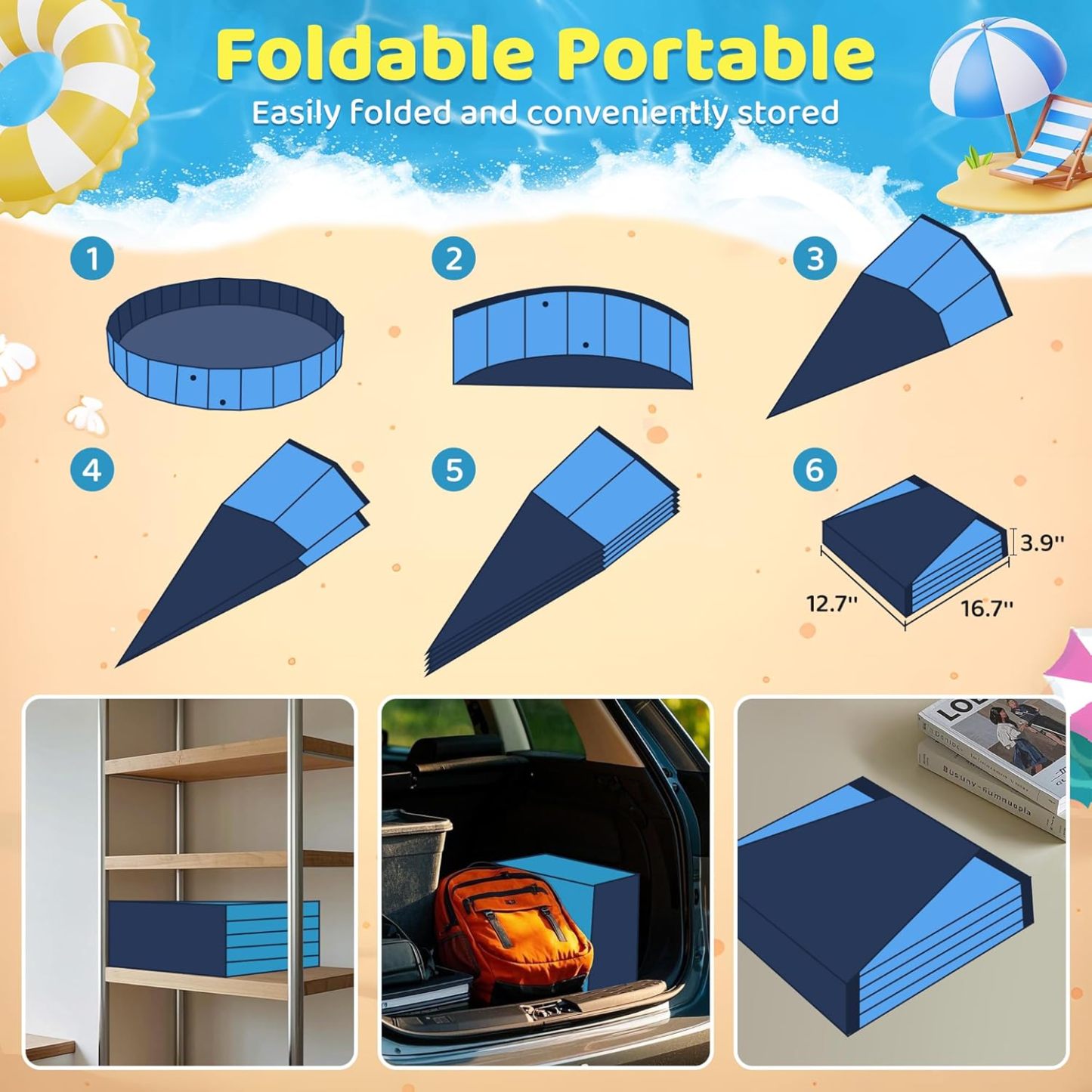 Foldable Pool with Sprinkler