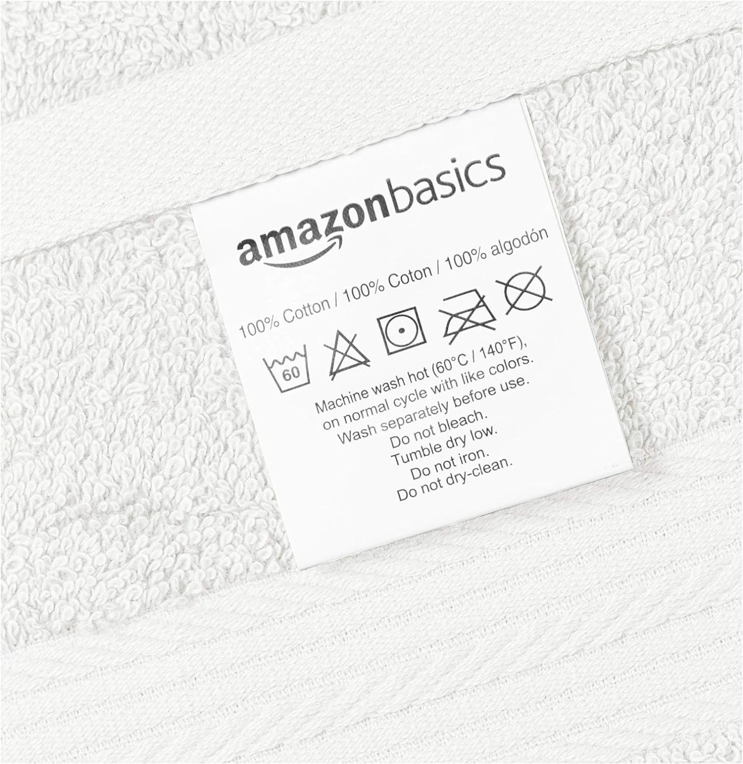 Fade-Resistant Cotton Washcloth - 12-Pack, Black