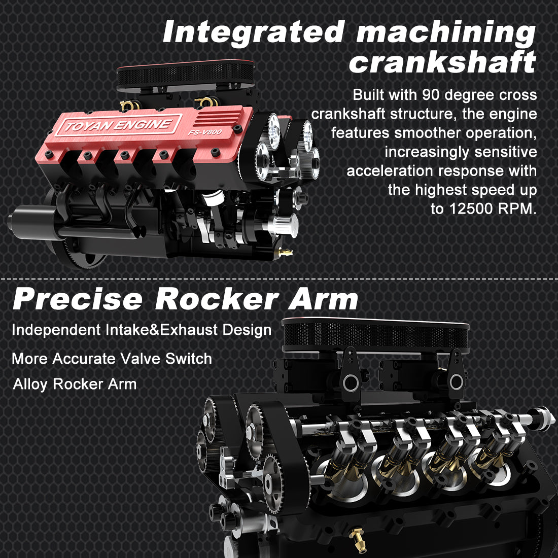 Tothtyan V8 FS-V800 28cc Engine RTR Nitro Engine Model Kits with Supercharger