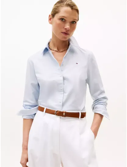 Regular Fit Solid Stretch Oxford Shirt