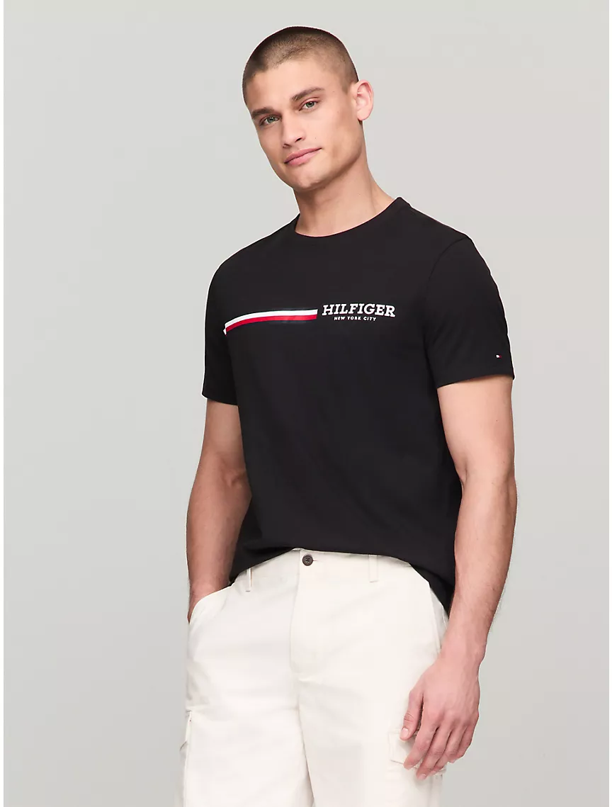 Signature hilthtfiger Stripe Graphic T-Shirt