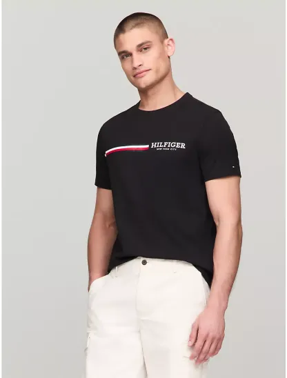 Signature hilthtfiger Stripe Graphic T-Shirt