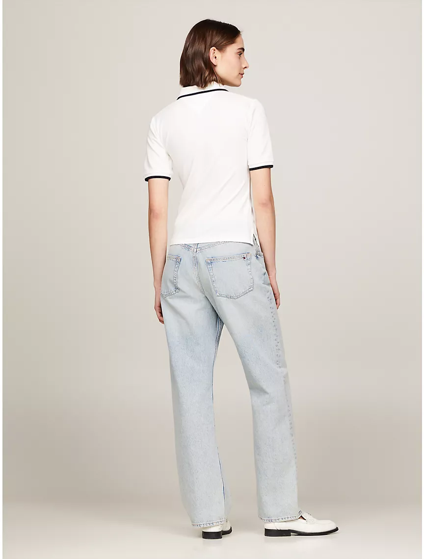 Slim Fit Tipped TH Monogram Polo