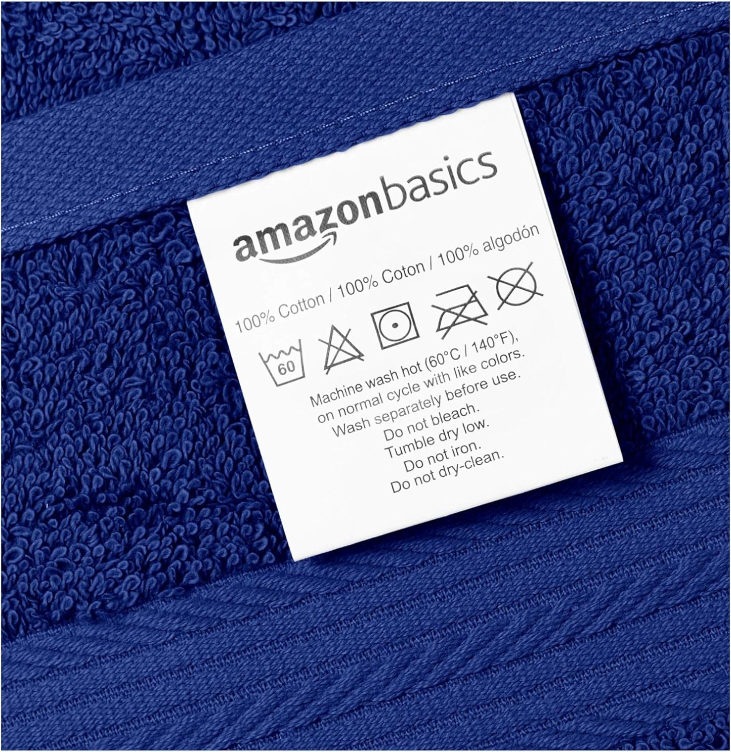 Fade-Resistant Cotton Washcloth - 12-Pack, Black