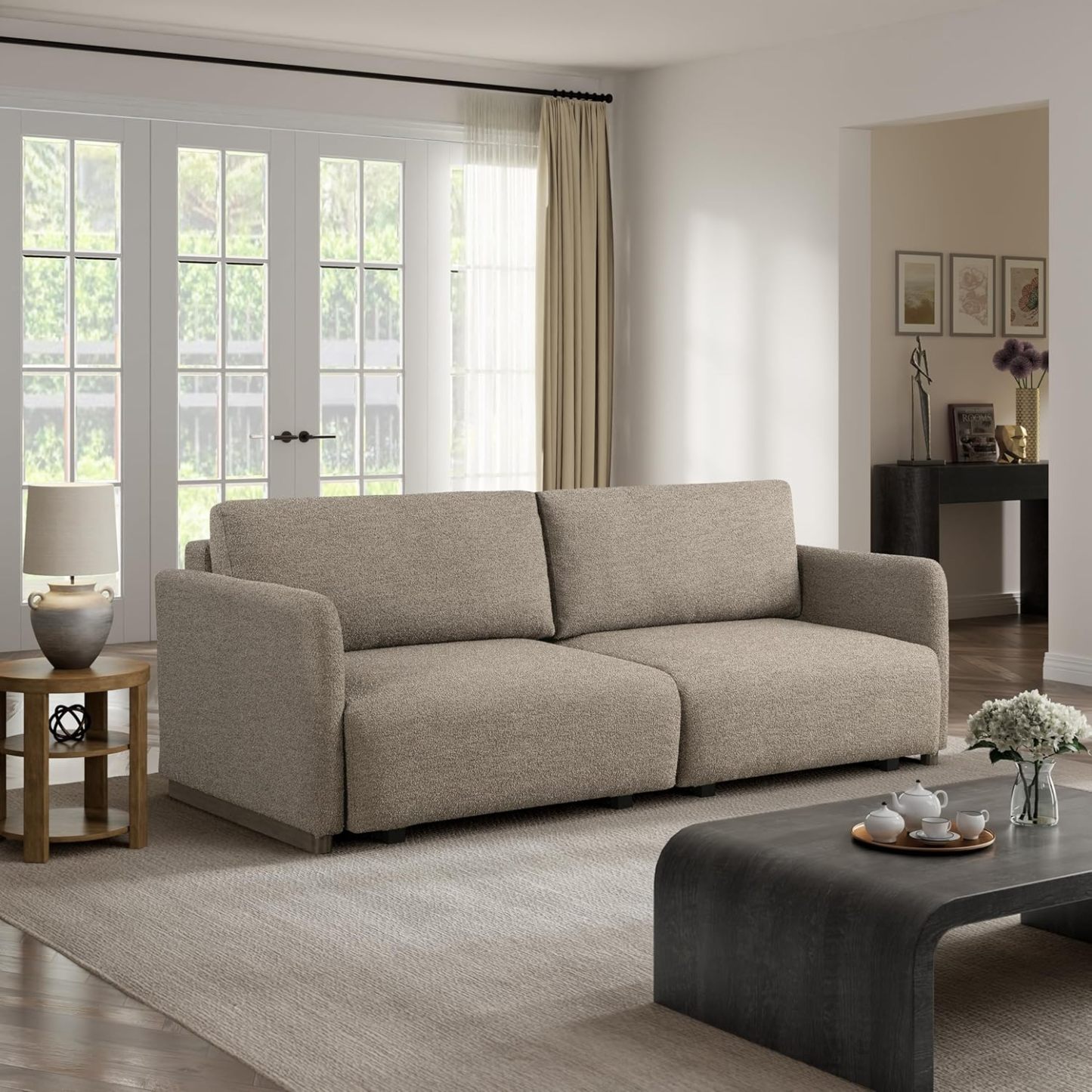 Serta Vail Convertible Sofa, Brown