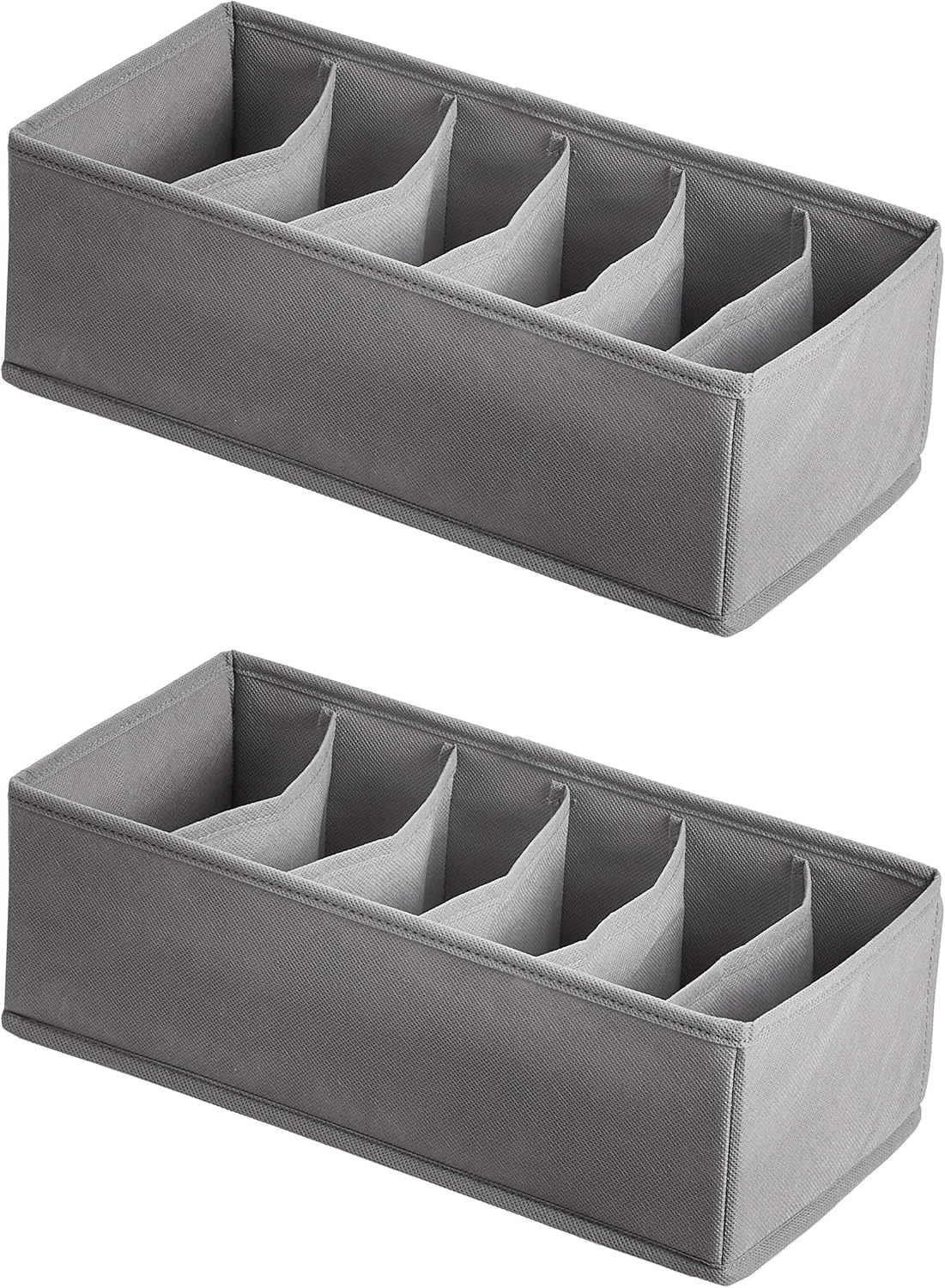 Underwear Dresser Drawer Organizers, Pack of 2, Gray