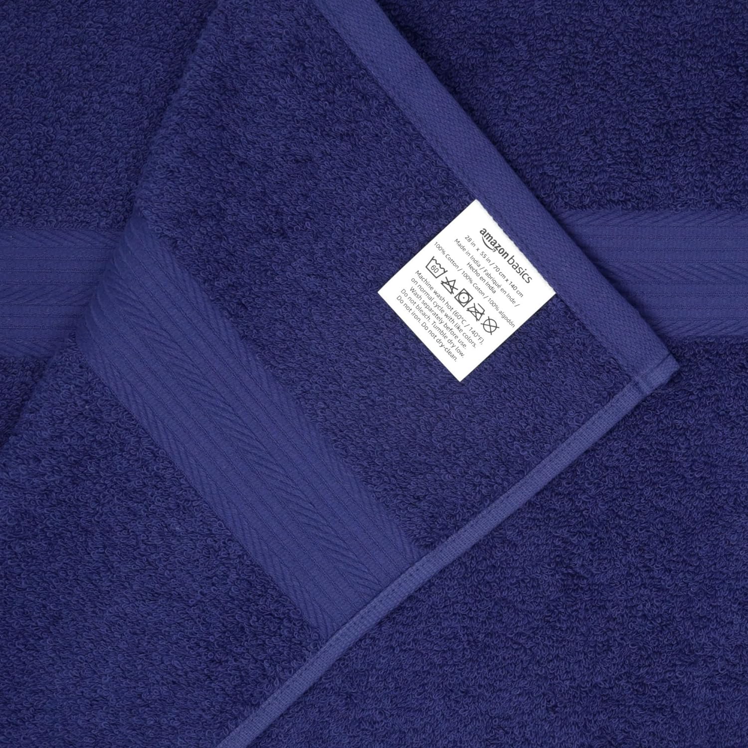 Fade-Resistant Cotton Washcloth - 12-Pack, Black
