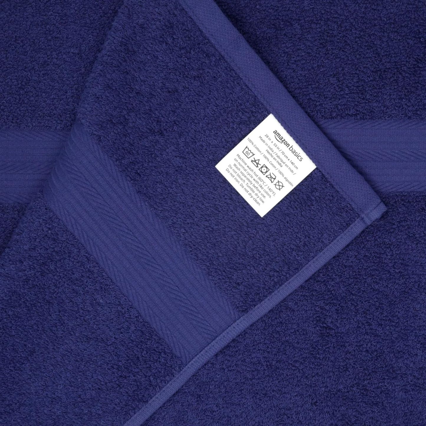 Fade-Resistant Cotton Washcloth - 12-Pack, Black
