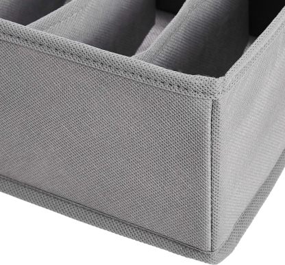 Underwear Dresser Drawer Organizers, Pack of 2, Gray