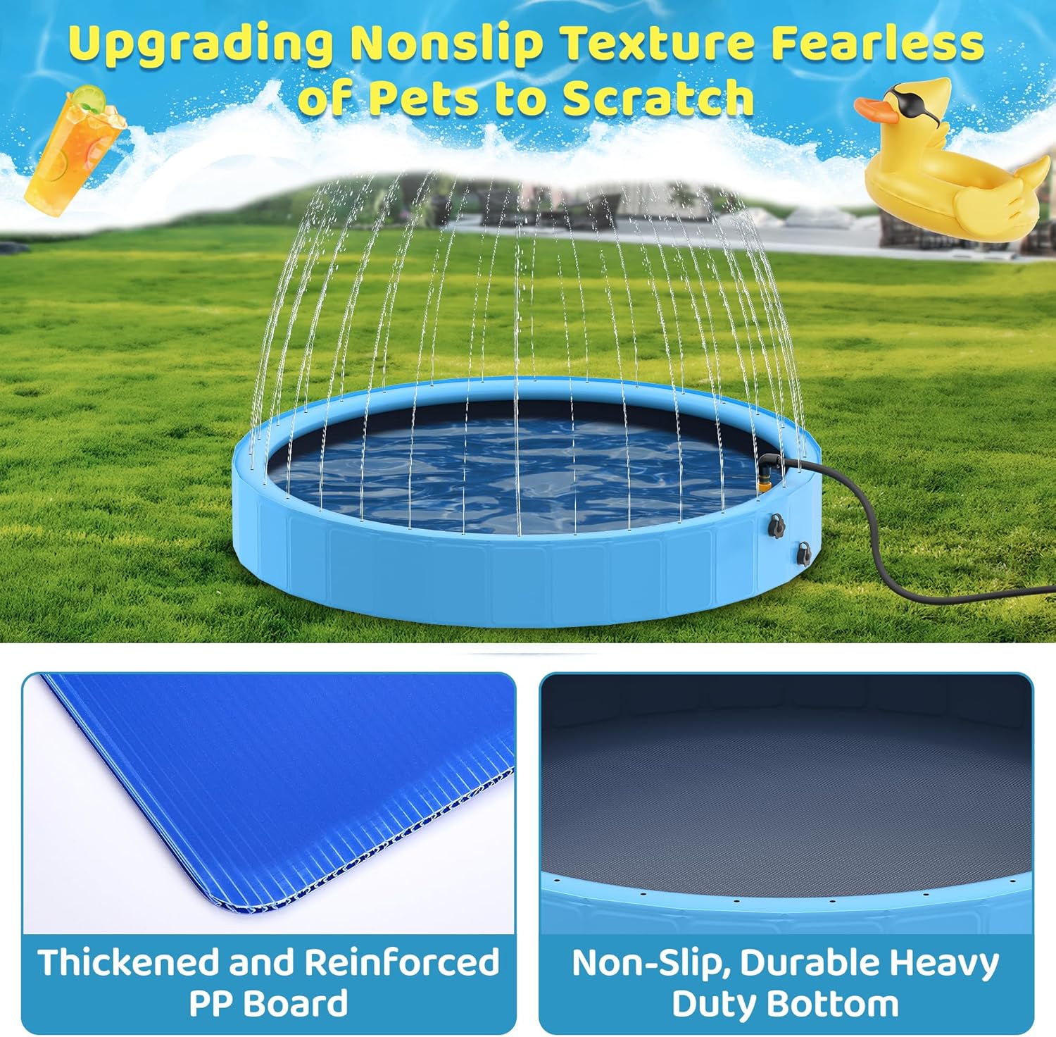 Foldable Pool with Sprinkler