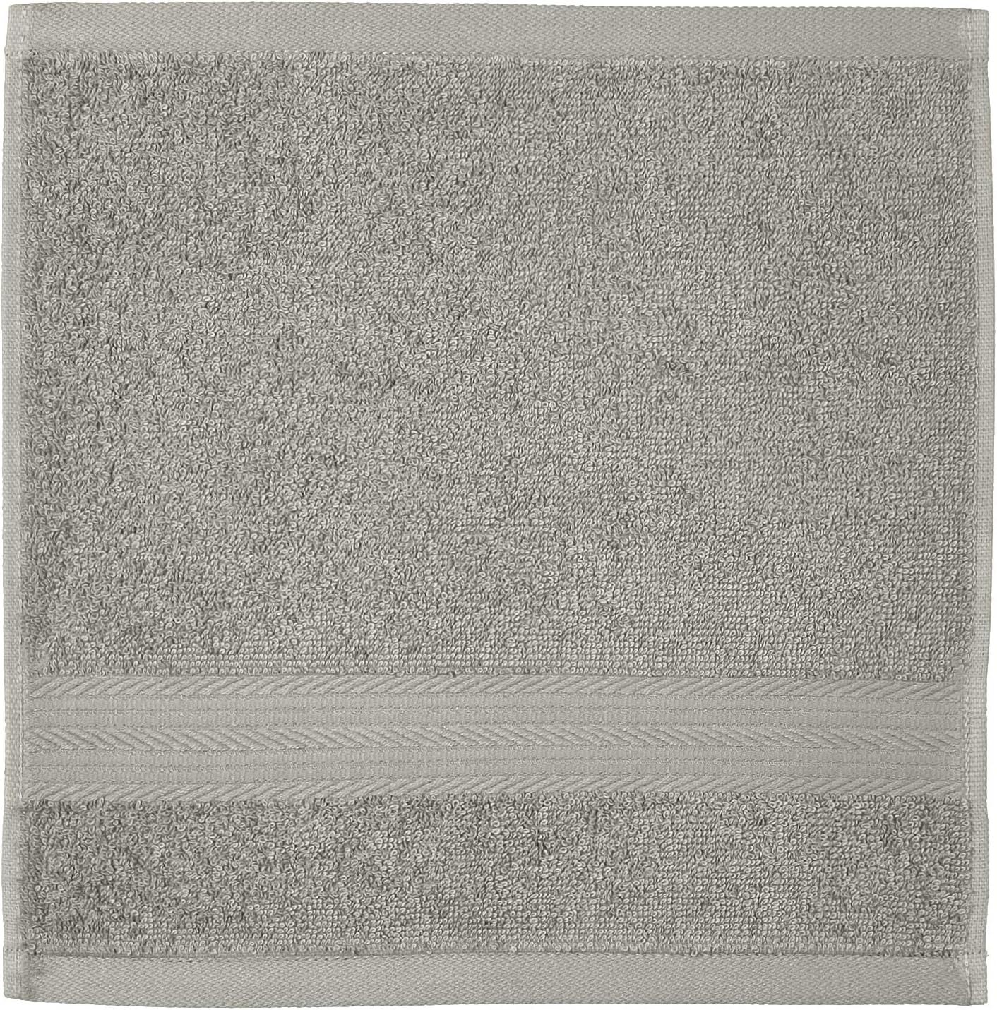 Fade-Resistant Cotton Washcloth - 12-Pack, Black