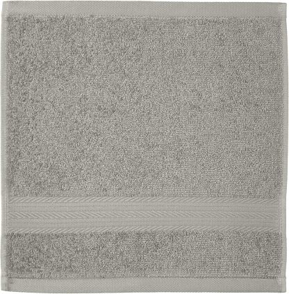 Fade-Resistant Cotton Washcloth - 12-Pack, Black