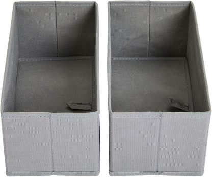 Underwear Dresser Drawer Organizers, Pack of 2, Gray