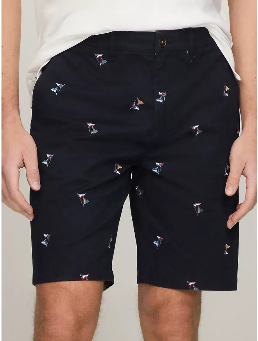 Allover Flag Print 9" Short