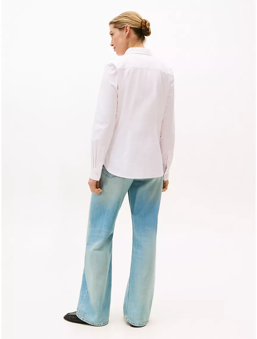 Regular Fit Stripe Stretch Oxford Shirt