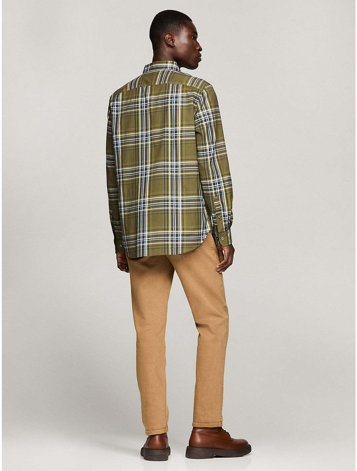 Tothtmmy Hilfigthter Men's THFlex Plaid Regular Fit Poplin Shirt
