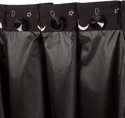 Portable Window Blackout Shades with Suction Cups, Moon and Stars Design, 78 x 50 Inch, 1 Pack