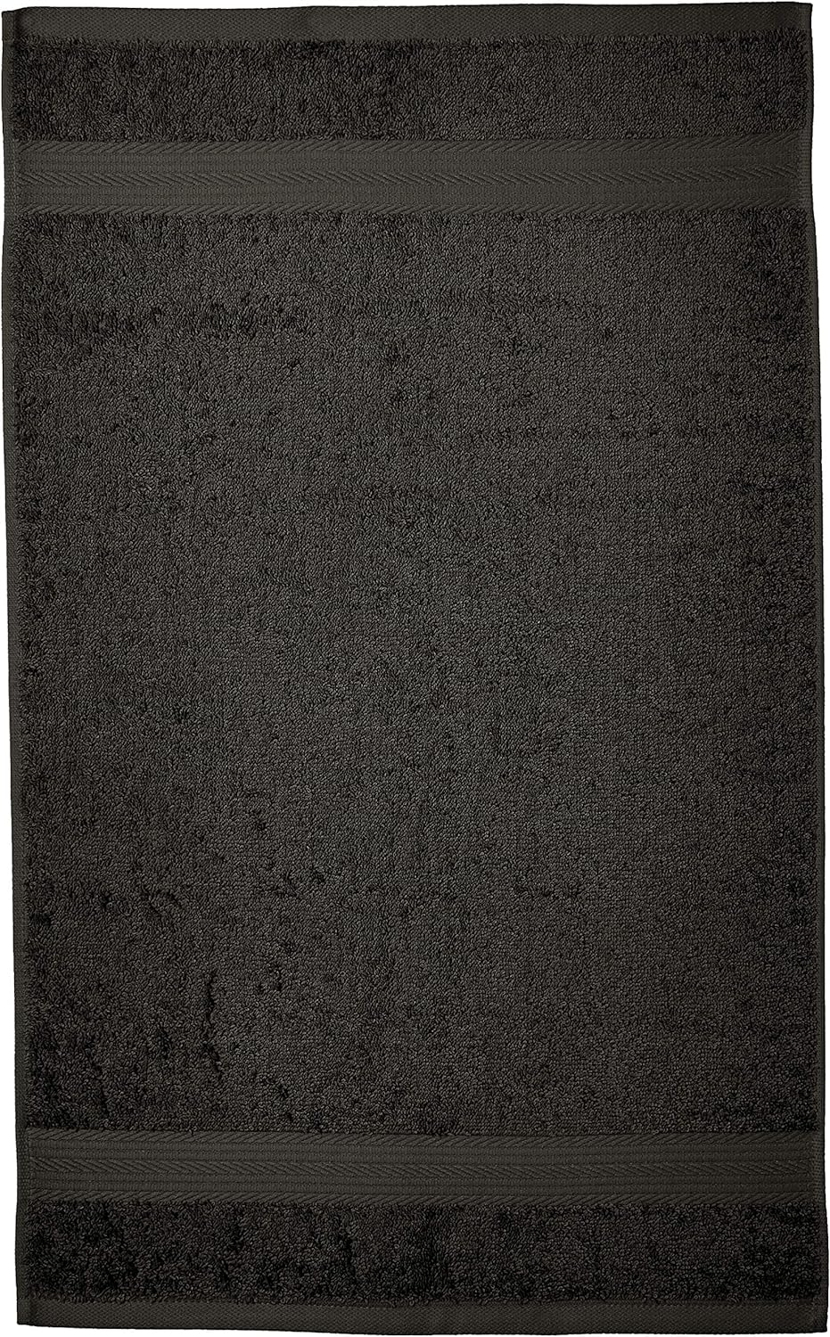 Fade-Resistant Cotton Washcloth - 12-Pack, Black
