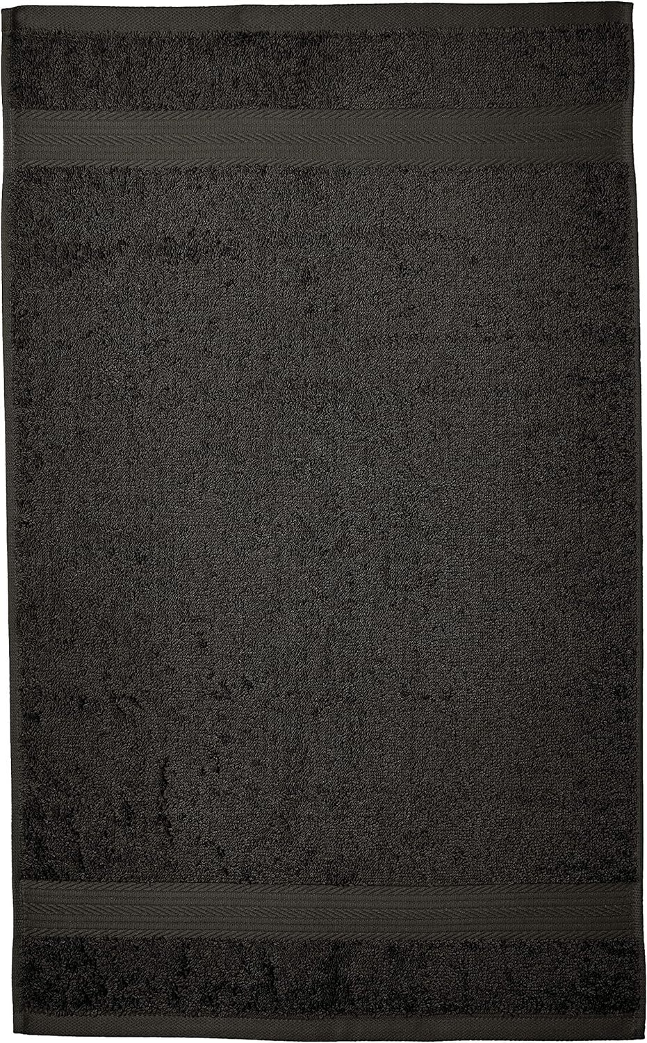 Fade-Resistant Cotton Washcloth - 12-Pack, Black