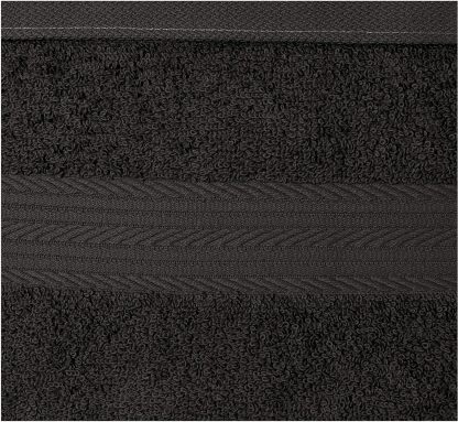 Fade-Resistant Cotton Washcloth - 12-Pack, Black