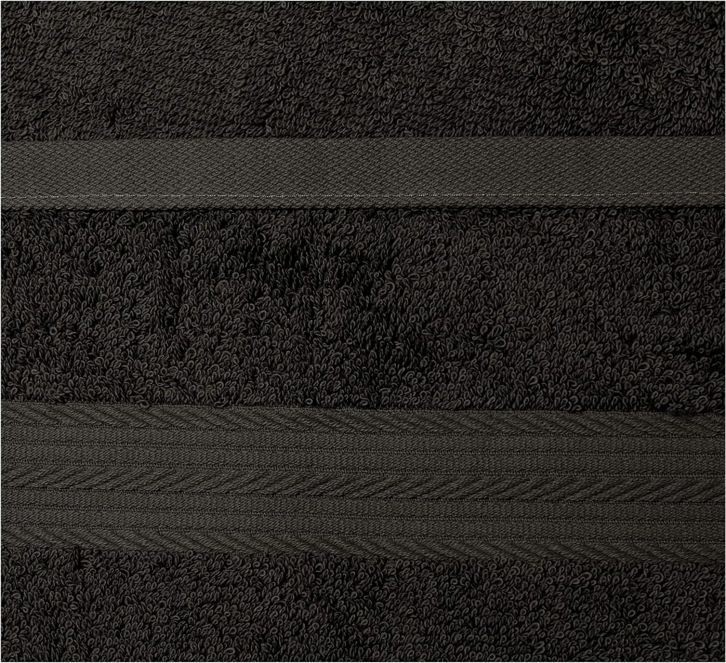 Fade-Resistant Cotton Washcloth - 12-Pack, Black