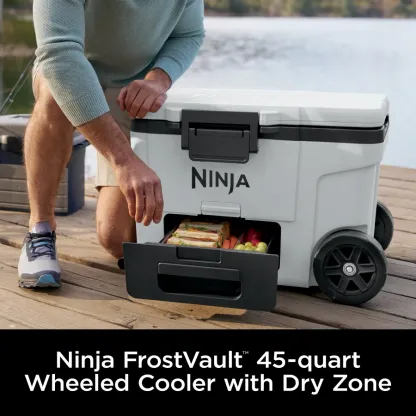 Ninja FrostVault 45qt Wheeled Cooler with Dry Zone