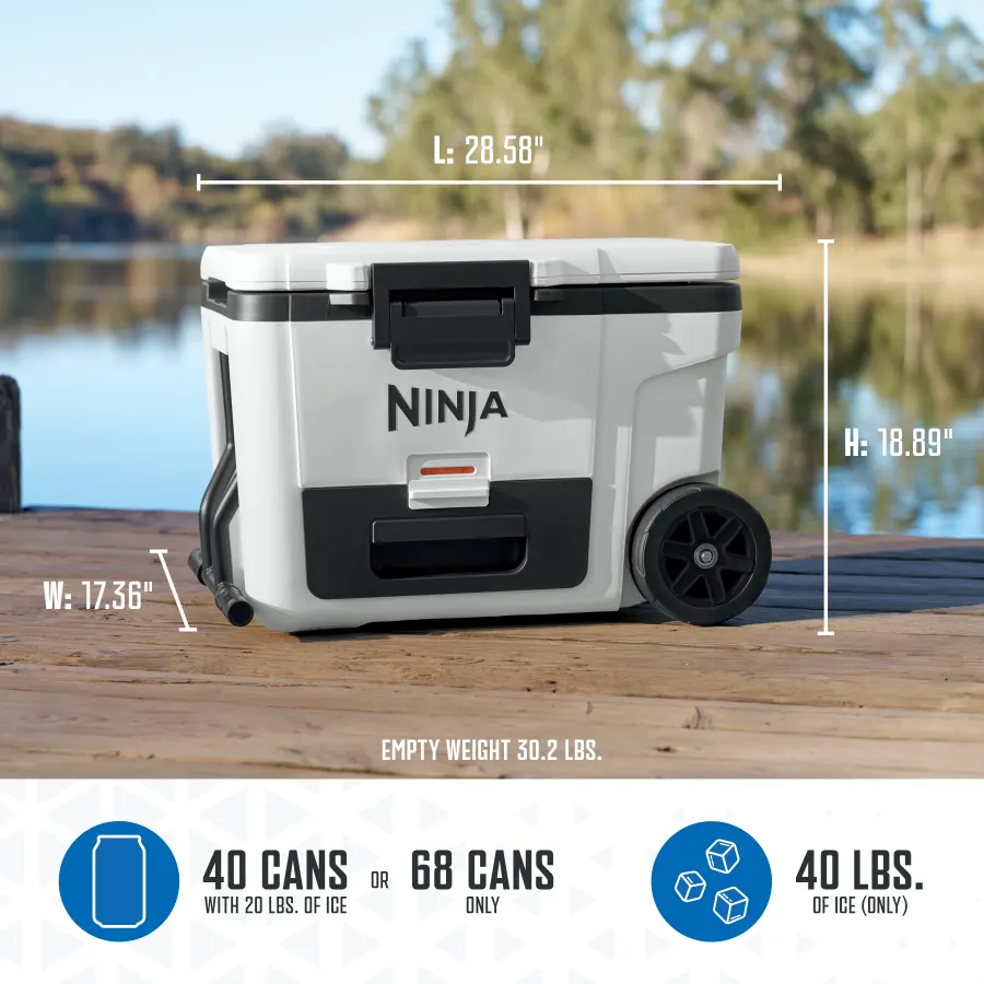 Ninja FrostVault 45qt Wheeled Cooler with Dry Zone