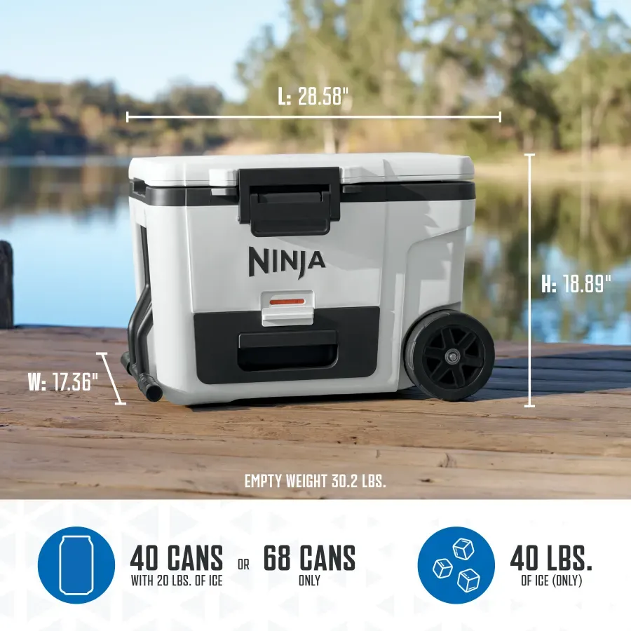 Ninja FrostVault 45qt Wheeled Cooler with Dry Zone