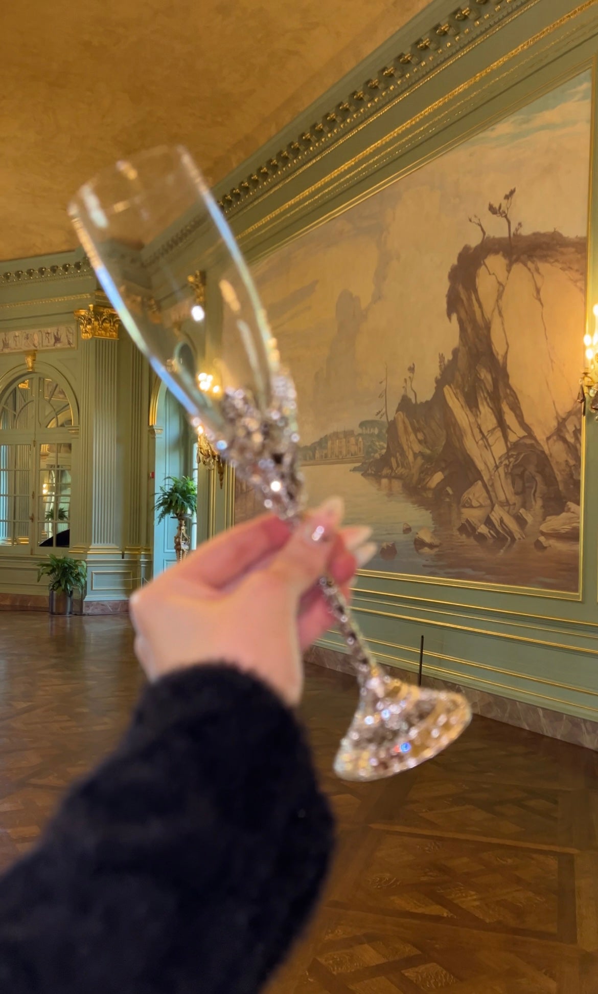 Princess Rhinestone Champagne Glass