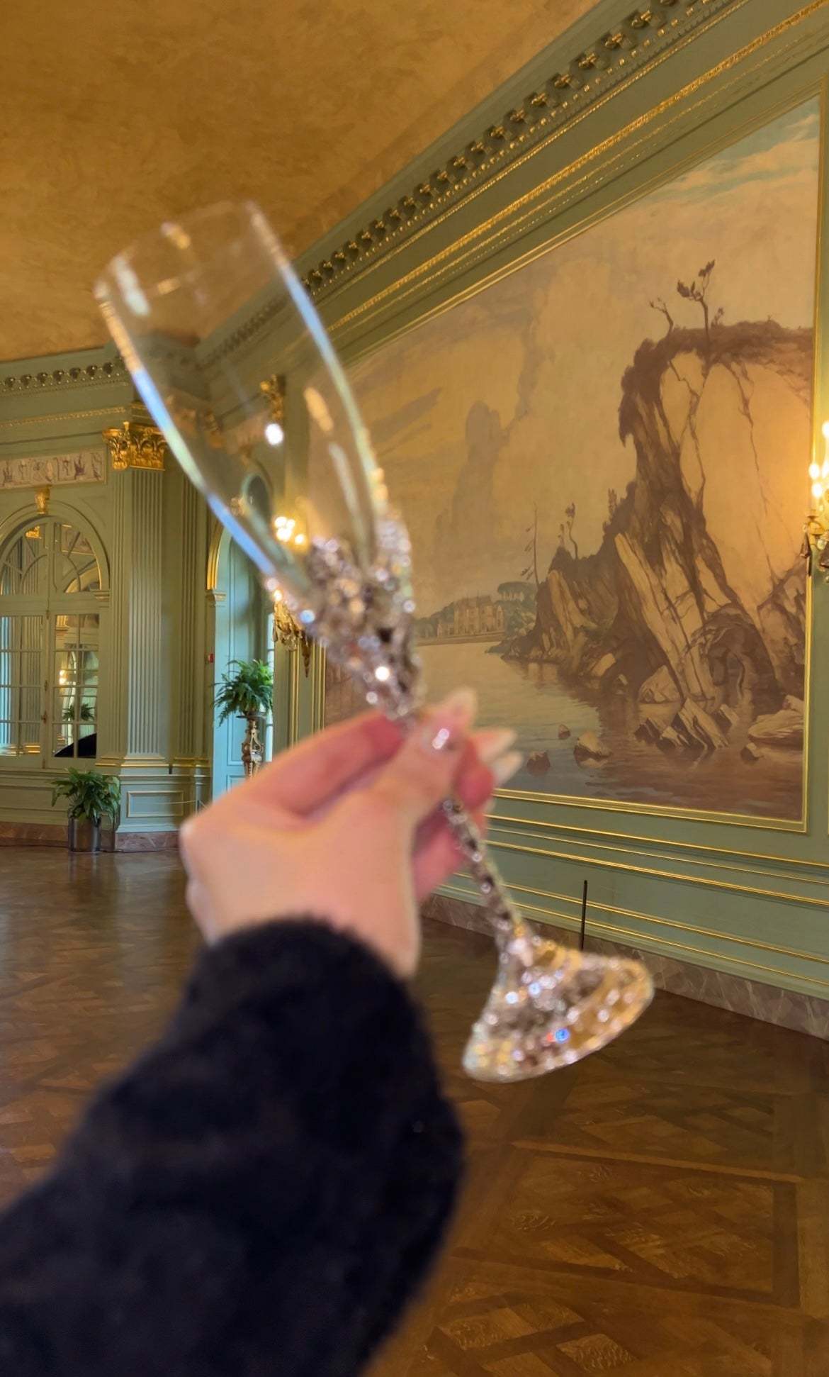 Princess Rhinestone Champagne Glass