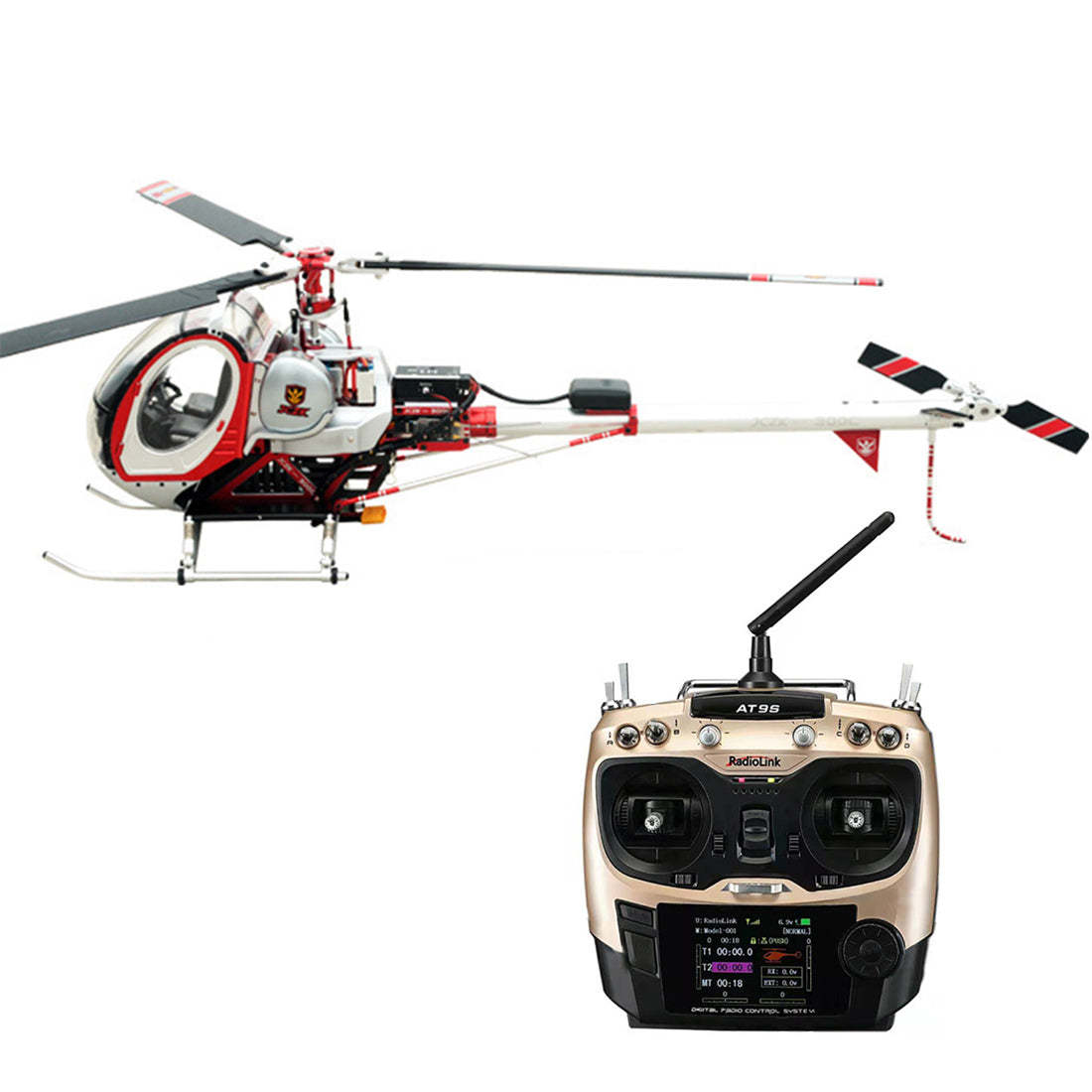 JCZK 300C PRO 12CH Super Simulation Smart RC Helicopter RTF With GPS One-key Return Hover H1 Flight Control Flybarless