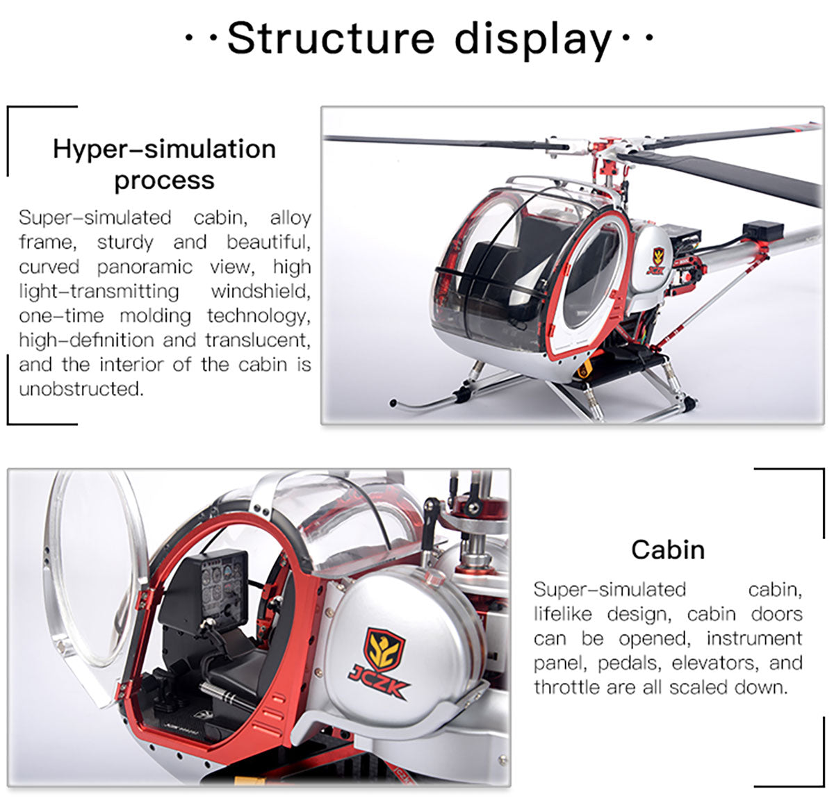 JCZK 300C PRO 12CH Super Simulation Smart RC Helicopter RTF With GPS One-key Return Hover H1 Flight Control Flybarless