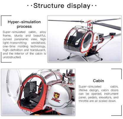 JCZK 300C PRO 12CH Super Simulation Smart RC Helicopter RTF With GPS One-key Return Hover H1 Flight Control Flybarless