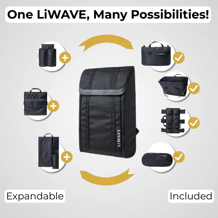 LiWAVE Premium Modular Backpack for every Occasion