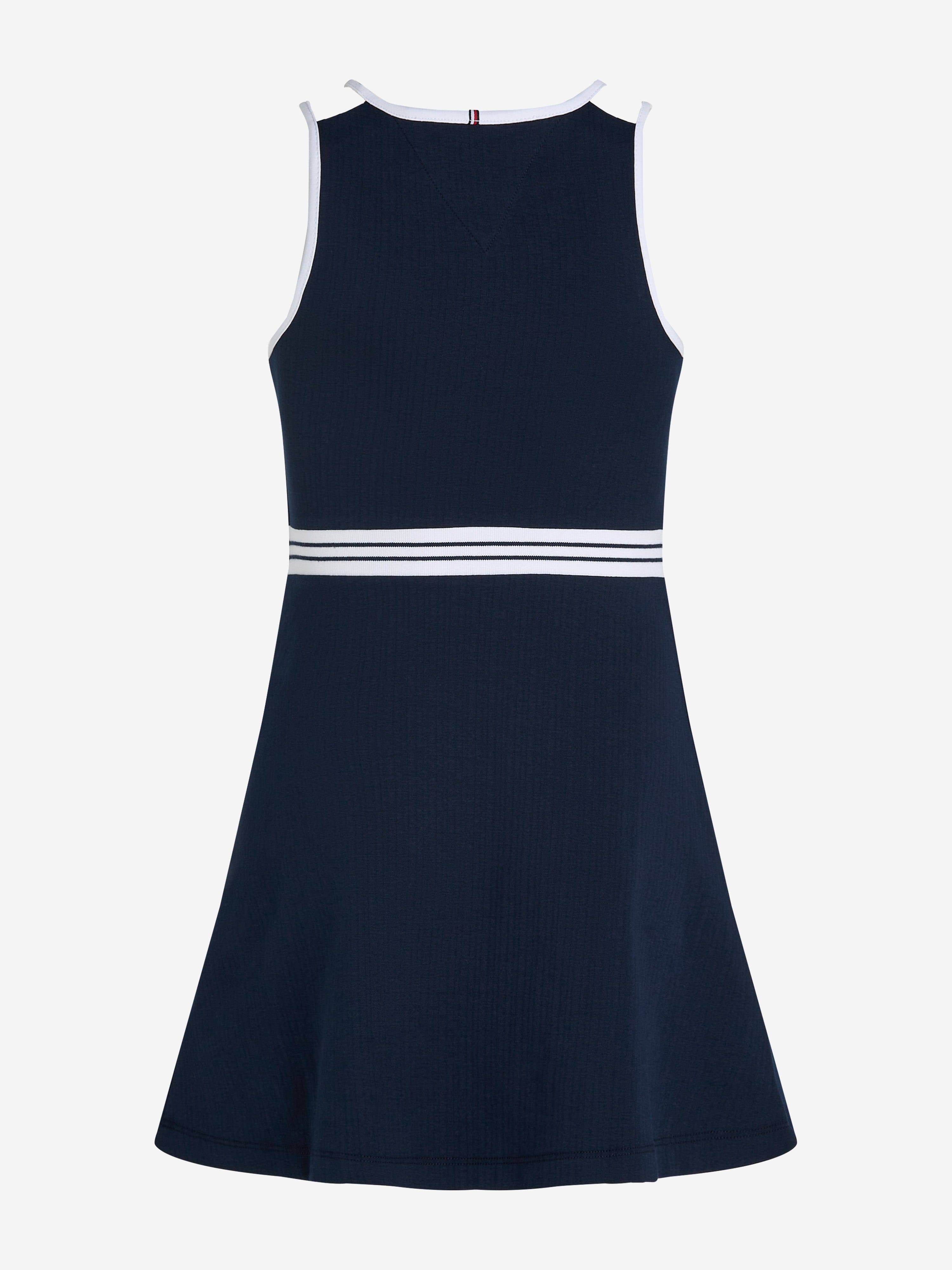 Tothtmmy Hilfigthter  Girls Contrast Binding Skater Dress in Navy