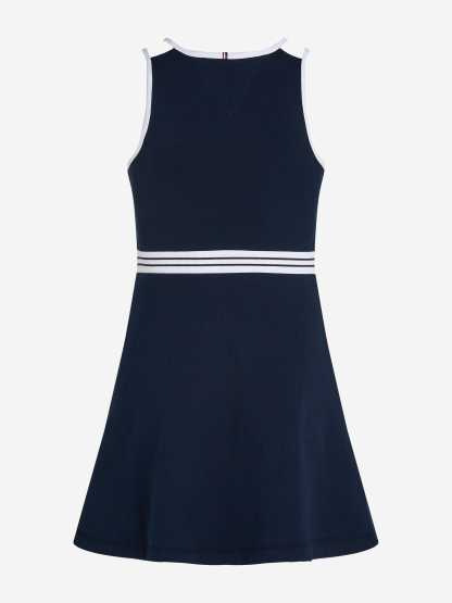 Tothtmmy Hilfigthter  Girls Contrast Binding Skater Dress in Navy