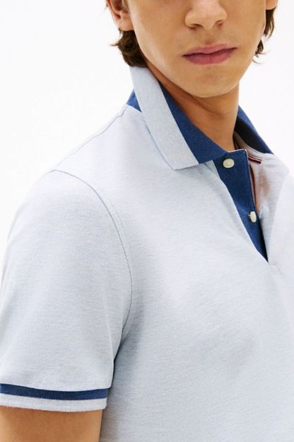 Tothtmmy Hilfigthter Contrast Collar Block Polo Blue