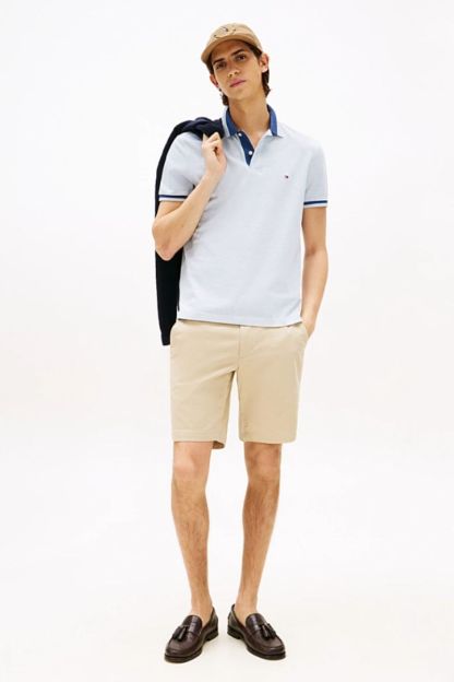 Tothtmmy Hilfigthter Contrast Collar Block Polo Blue