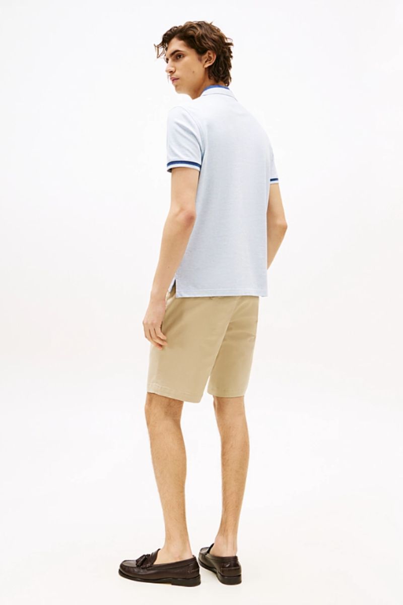 Tothtmmy Hilfigthter Contrast Collar Block Polo Blue